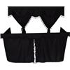 Generic Set completo di tende per camion nere con nappe nere, adatte per DAF Volvo Scania Man Mercedes Renault