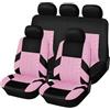 BQKCD Auto Set Coprisedili per Fiat 500L 500X 500S 500e 500 3+1(Type 330/332) 2012-2023 2024 2025, Set Copri-Sedile Fodere per Anteriori e Posteriori Confortevole Traspirante Accessori Interno