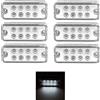 HULX Luci di Posizione per Auto, 6 Pezzi 12V 24V 8 LED Indicatori di Posizione Laterali per Camion Indicatori di Direzione Laterali per Auto (Bianca)