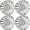 Versaco Sakura LUXURY16 Copricerchi Set di 4 Misura Universale, Argento Luxury, 16