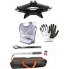 farbrothersonline SOLLEVATORE CRIC PANTOGRAFO 2 TONNELLATE+CRICCHETTO+CHIAVE A BUSSOLA ALLUNGABILE(17MM-19MM)+BORSA KIT EMERGENZA STRADALE AUTO COMPATIBILE CON BMW 320d Eff.Dyn. Touring Business Adv. aut.