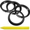 RKC 4X Anelli di centraggio Nero 76,0 mm x 66,1 mm + 1x Pastello per Gomma e Pneumatici in Verde Prodotto in Germania