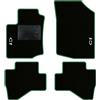 QUEMAR Tappetini Auto per Citroen C1 2005-2013, Bordo Verde, 2 Ricami | Kit Tappeti Moquette e Gomma su Misura / Set 2 Anteriori + 2 Posteriori / Ricami e Colori Personalizzati / Antiscivolo