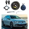 D'ANGELO 1988 Kit Ruotino di Scorta 18 compatibile con Volkswagen Golf con Cric, Chiave, Guanti e Sacca