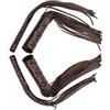 Riloer Manopole universali per freno e frizione con frange per moto, con nappe, in pelle, con nappa, copertura per leva del freno, marrone
