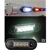 Generic 8 pz 4 Led Curvo Bianco Chiaro Indicatore Luci Laterali 12-24V Per Bull Bar per Camion Lories Rimorchi Campers Caravans