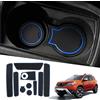 Ruiya Compatibile con Dacia Duster 2018-2021 Tappetini Antiscivolo, Auto PVC Tappetini in Gomma Tappetino Duster Bracciolo Antiscivolo Interno Tappetini Duster Accessori [blu] [Nicht für 2022+]