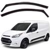 J&J AUTOMOTIVE GP Deflettori d'Aria per Ford Transit Connect 2014-2022, Set da 2 Pezzi, Antiturbo Antivento Antipioggia, Anteriore Nero fumé Oscurato