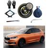 D'ANGELO 1988 Kit Ruotino di Scorta 16 compatibile con Skoda Fabia con Cric, Chiave, Guanti e Sacca