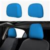 GaxfjRu Set di 2 copri poggiatesta blu tinta unita per auto, antiscivolo, tessuto elastico, accessori per tutte le stagioni