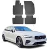 OMAC Tappetini in Gomma Compatibili con Volvo V60 2019-2026 Tappetini Auto Gomma Nero 4tlg
