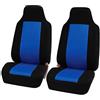 GODGETS Coprisedili Auto Set Completo Universali Anteriori e Posteriori Set Coprisedile,Slittata Resistente all'Usura Accessori Auto Interno,Nero Blu,2 * Seater Anteriore