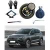 D'ANGELO 1988 Kit Ruotino di Scorta 17 compatibile con Seat Ateca con Cric, Chiave, Guanti e Sacca