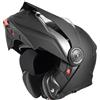 Bogotto FG-102 Casco ribaltabile in fibra di vetro per Enduro, nero opaco, L