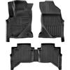 SCOUTT Tappetini Auto in Gomma Su Misura per Toyota Hilux 4-Porte 2015-2025, Set da 4 Pezzi, Tappeti 3D Design con Bordo Alto, Inodore, Qualità Premium