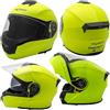 A-Pro Casco Moto Modulare Apribile P/J Touring Sport Visiera Parasole Fluo S