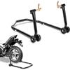 Ikodm Cavalletto di montaggio per moto, sollevatore per moto, posteriore per sollevamento, dispositivo di sollevamento, larghezza regolabile, manutenzione e montaggio per moto fino a 300 kg, nero