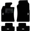 QUEMAR Tappetini Auto compatibili con MINI R50 R52 Cabrio R53 2001-2007/ Kit Tappeti Moquette e Gomma su Misura (Set 2 Anteriori+2 Poster.)/ Ricami e Colori Personalizzati (Bordo Nero, 4 Ricami)