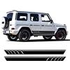LMLZNP Auto Adesivi Decorativi Adesivi,Per Mercedes Benz Classe G G63 AMG G65 G500 W463 G550 G350 Accessori 2 pezzi Porta strisce laterali gonna adesivo decalcomania