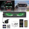 AOBUJDUB Occhi a LED per Camion, Auto Devil Eyes Light for Cars, Luce da Diavolo, Personalizzabile, con Controllo APP e Telecomando Bluetooth USB 5V(70x173mm)