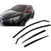 J&J AUTOMOTIVE Deflettori d'Aria per Renault Captur 2013-2019, Set da 4 Pezzi, Nero Fumé Oscurato Heko