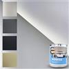 TENDAGGIMANIA Tessuto Cielo Auto Kit + Colla Power Alte Temperature - Modello Vellutino Colore Grigio 184 - Misure L.2,5 MT X H.1,5 MT Ripara Tetto Auto Scollato