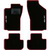 QUEMAR Tappetini Auto compatibili con Alfa Romeo 147 dal 2000 / Kit Tappeti in Moquette e Gomma su Misura (Set 2 Anteriori + 2 Posteriori) / Ricami e Colori Personalizzati (Bordo Rosso, 2 Ricami)
