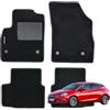 W-Parts SERIE 4 TAPPETI - TAPPETINI IN MOQUETTE NERI PER OPEL ASTRA K 2015 AL 2022