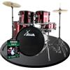 XDrum Rookie 22 Standard Set Batteria Completa Ruby Red incl. Scuola