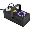 YyanLAK Macchina del Fumo 500 W, 9 LED per Palcoscenico Verticale, Effetto DJ Party, 3 Modalità di Cambio Colore per Palchi, Sale da Ballo, Bar, KTV, Feste di Compleanno
