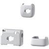 Generico Custodia protettiva per DJI Mic Mini Custodia in silicone Microfono Vano di ricarica Protezione della polvere Accessori manica (1 TX+1 RX Set Gray)