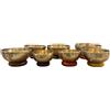 Amilav Collections Set di 7 campane tibetane per i 7 chakra, set di 7 campane tibetane, ciotole curative da A a sol, ciotola per mediazione (12,7-25,4 cm)