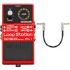 Boss RC-1 Loop Station Looper Pedale + cavo patch Keepdrum 30 cm
