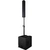 Proel SESSION4 - Sistema audio array a colonna 1200W di picco, con modulo MP3 USB SD e bluetooth stereo, Nero
