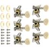CAZSTYK 6PCS Chitarra Tuning Pioli Chitarra Riparazione Componente Adatto Per Chitarre Acustiche ed Elettriche Con Costruzione In Metallo Meccaniche Tuner Meccaniche