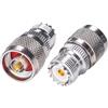 FonFou 2pc N tipo maschio a UHF SO239 PL-259 adattatore femmina adattatore coassiale RF connettore in rame