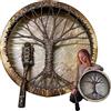 UGIF Shaman Drum Tree of Life, Tamburo Sciamano Albero della Vita, Fatto a Mano, Simbolo della Musica Spirituale dello Spirito del Tamburo Siberiano