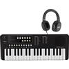 gear4music VISIONKEY-1 Mini Tastiera Portatile a 37 Tasti con Cuffie