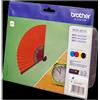 Brother LC129XLVALBPDR cartuccia d'inchiostro 1 pz Originale Nero, Ciano, Magenta, Giallo - LC-129XL+LC-125XL