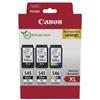 Canon PG-545XL x2 /CL-546XL Multi Pack - Confezione da 3 - Alta resa - Nero, colore (ciano, magenta, giallo) - PG-545XL+CL-546XL