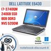 Dell Latitude E6430 14" Cpu i7-3740MQ Ram 8Gb SSD 240Gb NVS 5200M GRADO A-