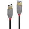 LINDY 36751 Cavetto USB Anthra Line USB 3.0 Tipo Maschio A/A, 1 m, Nero