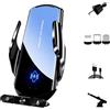 Gevvnss Supporto per telefono da auto con caricatore wireless, caricatore wireless da auto 15W a ricarica rapida, supporto con aggancio automatico a ventosa per auto/cruscotto/bocchetta dell'aria/parabrezza