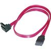 DIGITUS Cavo SATA III - 0,5 m - connettore angolato a 90 gradi - 6 Gbit/s - SATA 3 - adatto per HDD, SSD o unità ottiche - Rosso