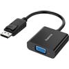 Hama Adattatore video, spina DisplayPort - Porta VGA, Full-HD 1080p Adattatore DisplayPort a VGA 10 anni di garanzia convertitore DP a VGA Cavo placcato oro per Lenovo, Dell, HP, ASUS