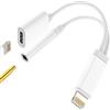 zoyuzan Adattatore per cuffie iPhone(2 in 1)caricatore cavo certificato Apple MFI Jack Lightning a 3.5 mm per cuffie Presa accessorio per 14 13 12 11 Pro Max 7 8 Plus X SE XS XR Ipad Air Cavo Auto Audio