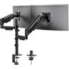 ErGear Braccio Monitor Doppio Verticale, Supporto Schermi 13-32″, fino a 9kg per Braccio, Maggiore Stabilità con Morsetto a C Integrato, Gestione dei Cavi Migliorata, VESA 75x75/100x100 mm, Nero