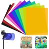 Lyivisk 10 pellicole a LED resistenti al calore, 10 colori, formato A4, colore trasparente, per correzione del colore, filtro luce a gel per luci fotografiche, fari, foto studio