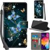 PHINIENLAND Cover per Samsung Galaxy A50 / A50s / A30s Case PU Pelle Custodia [Kickstand] [Chiusura magnetica] [Slot per Schede], Portafoglio Flip Custodia per Samsung A50,Farfalla