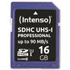 Intenso Professional Scheda di memoria SDHC da 16 GB, Class 10 UHS-I